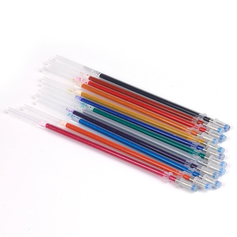48Pcs Gel Pens Refills Glitter Gel Pens Refills Neon Gel Pen Refills Coloring Pens Refills Flash Refills for Crafting Drawing Adult Coloring Book
