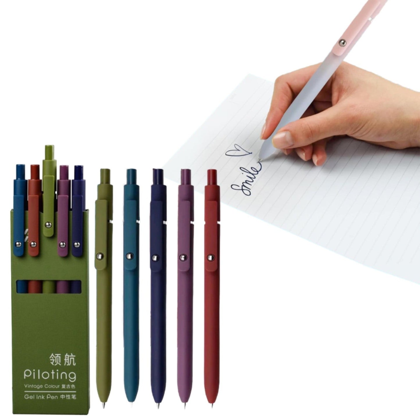 6 Pcs Cute Gel Pens, Pens Fine Point Smooth Writing Pens, Coffee Theme Liquid Quick Drying Ink Gel Pen, 0.5mm Fine Nib Black Ink, Smooth Writing Pen for Note Taking Drawing