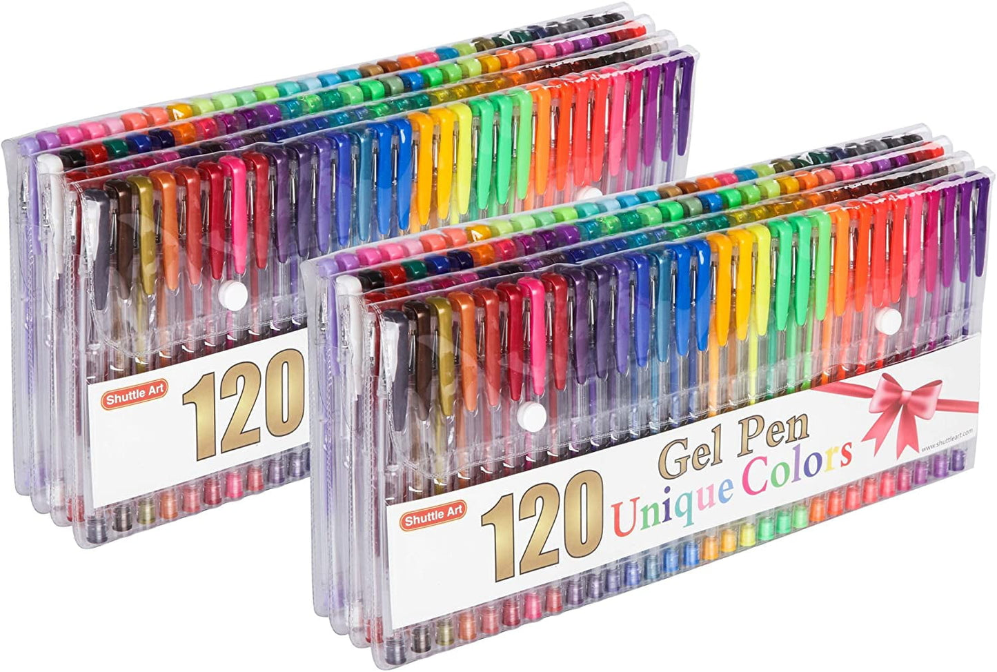240 Pack Gel Pens, Shuttle Art 2 Sets of 120 Colors Gel Pens for Adults Coloring Books Drawing Doodling Crafts Scrapbooking Journaling