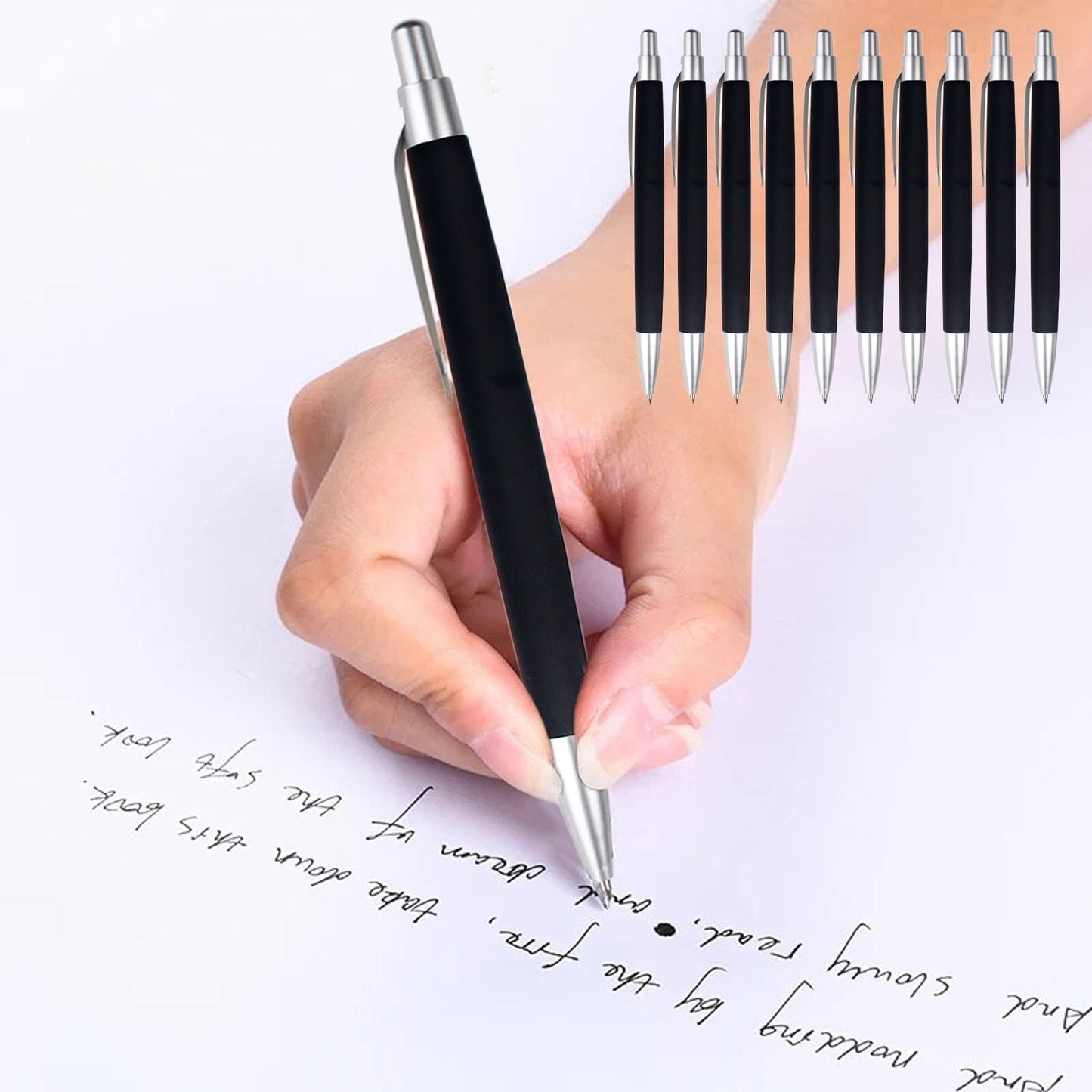 Mauxuk 10 Pack Smooth Writing Retractable Ballpoint Pens - Comfortable Grip for Office, Home, and Professional Use - High-Quality Ink for Effortless Note-Taking