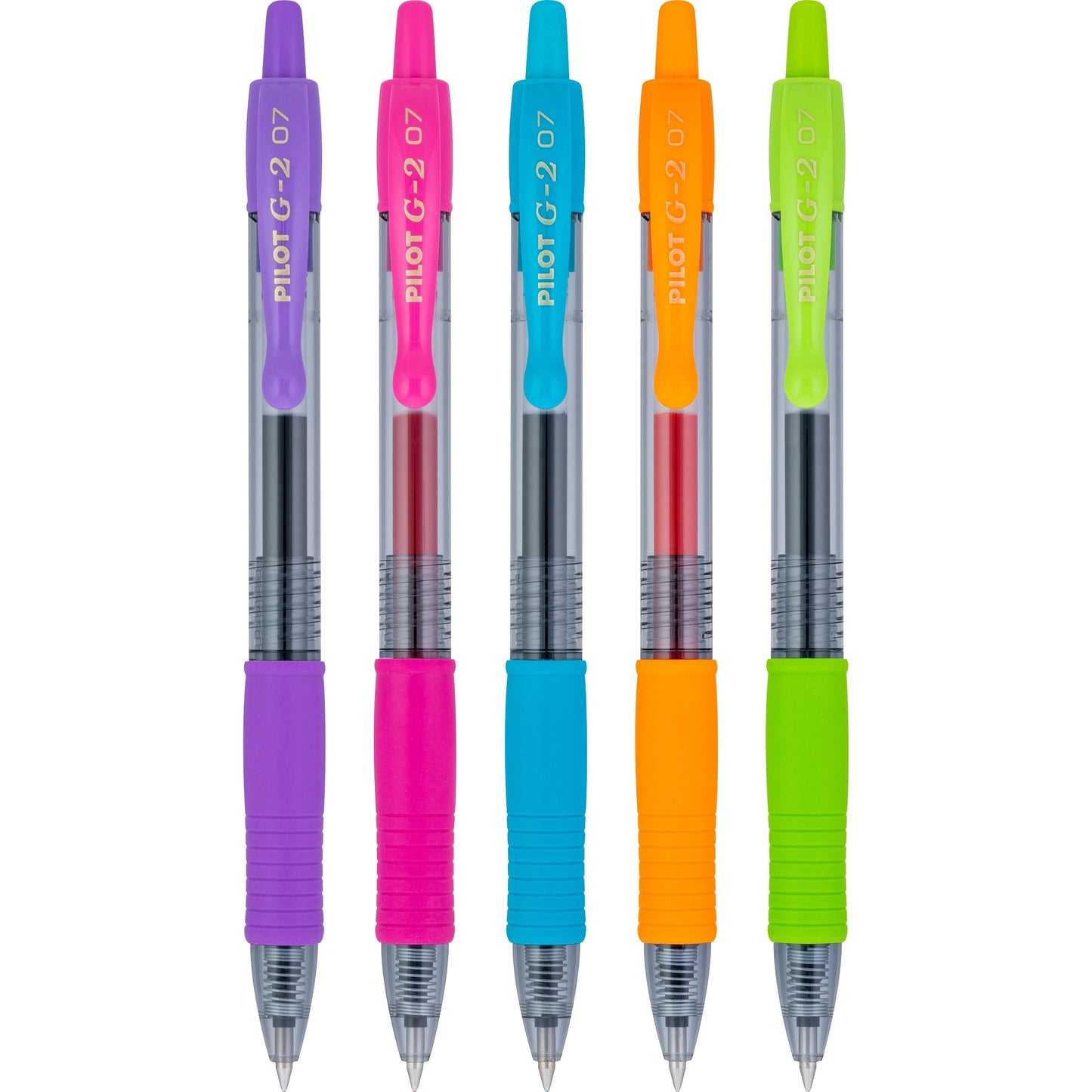Pilot G2 Premium Retractable Gel Ink Rolling Ball Pen, Fine Point, Assorted Ink, 5 Count