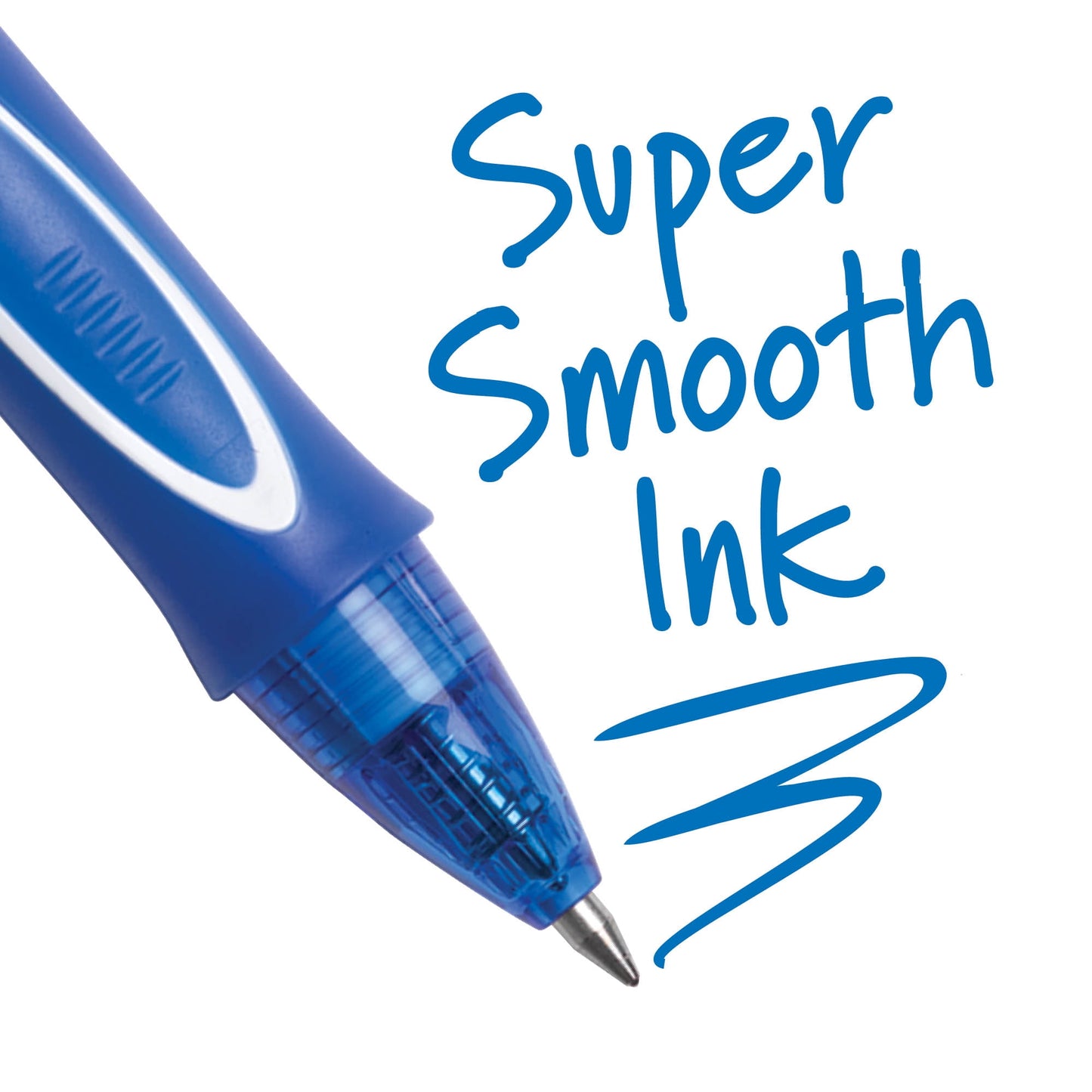 BIC Gelocity Gel Pen, Medium Point, 0.7 mm, Blue Ink, 2 Count