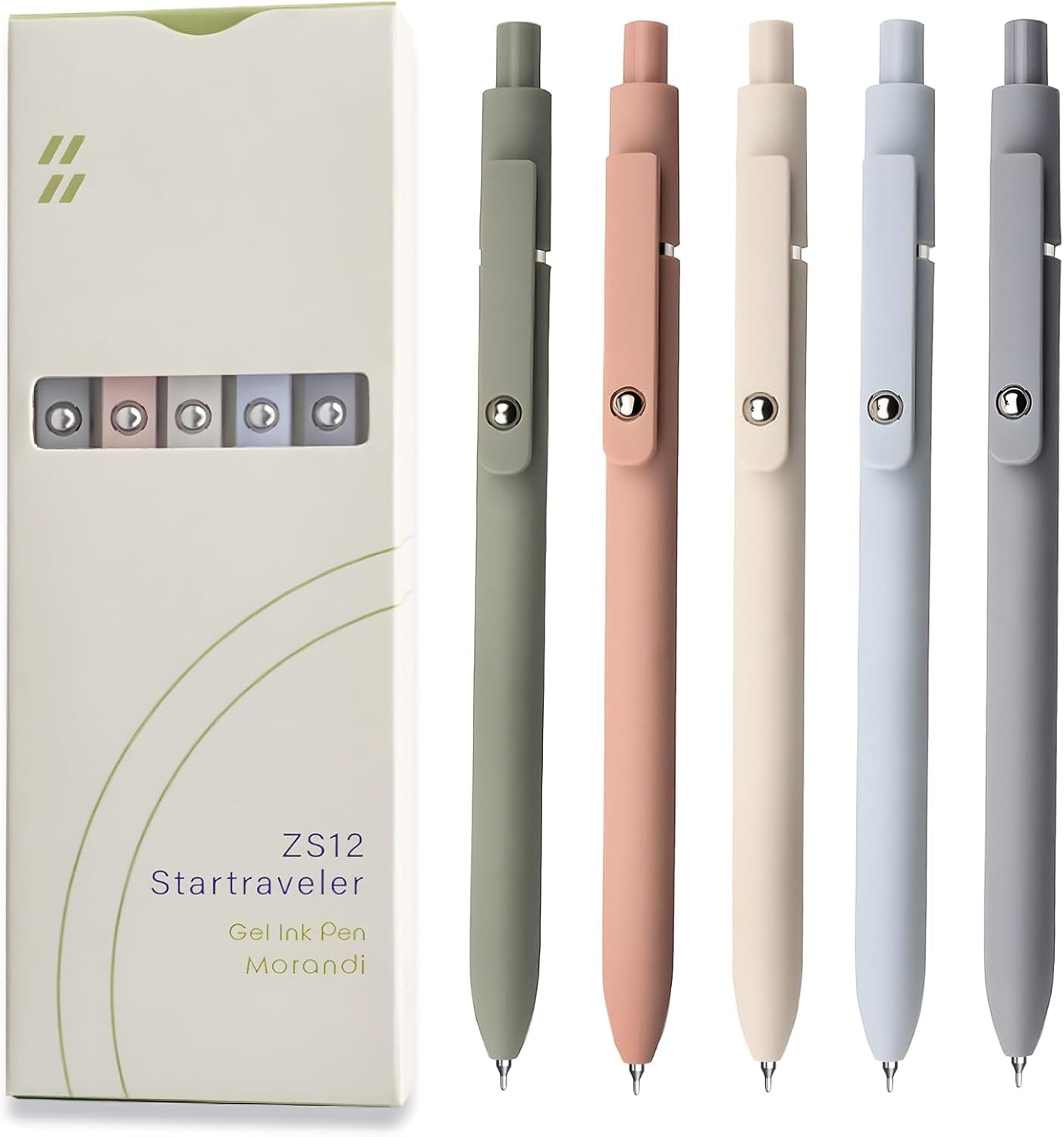 Gel Pens, 6 Pcs Black Ink Pens for Women, 0.5mm Fine Point Smooth Writing Pens, High-End Series Retractable Pens for Journaling Note Taking (6 Pcs Gold Vintage)