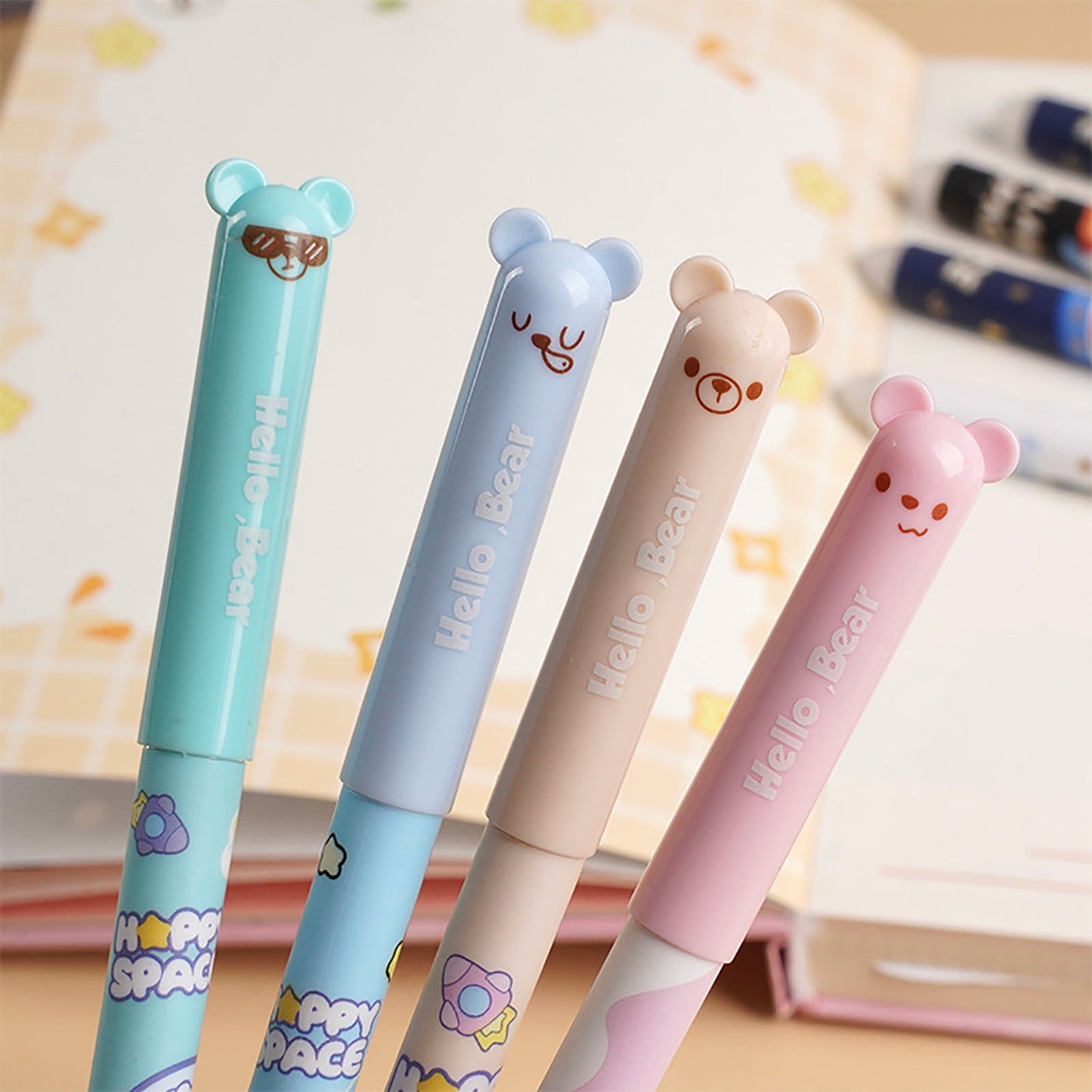 6 Pcs Cute Gel Pens, Pens Fine Point Smooth Writing Pens, Coffee Theme Liquid Quick Drying Ink Gel Pen, 0.5mm Fine Nib Black Ink, Smooth Writing Pen for Note Taking Drawing