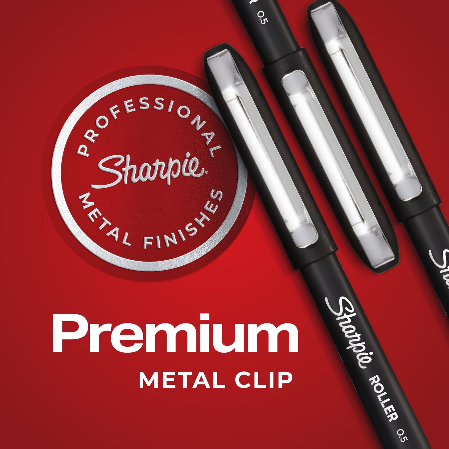 Sharpie Rollerball Pens, Carded Packaging, .5mm, 4/Pkg.