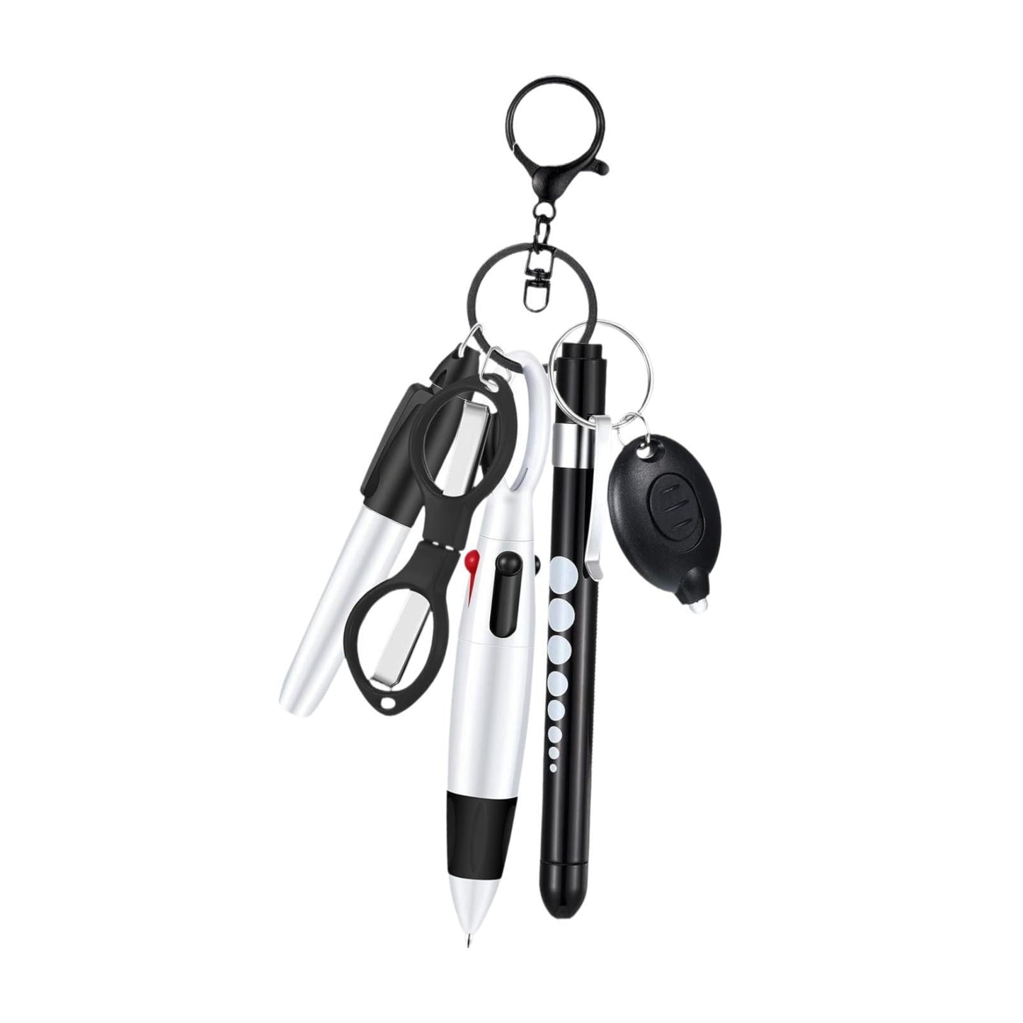 Almencla 6 Pieces Nurse Pen Set Party Favor Office Supplies Gift Retractable Ball Pen black