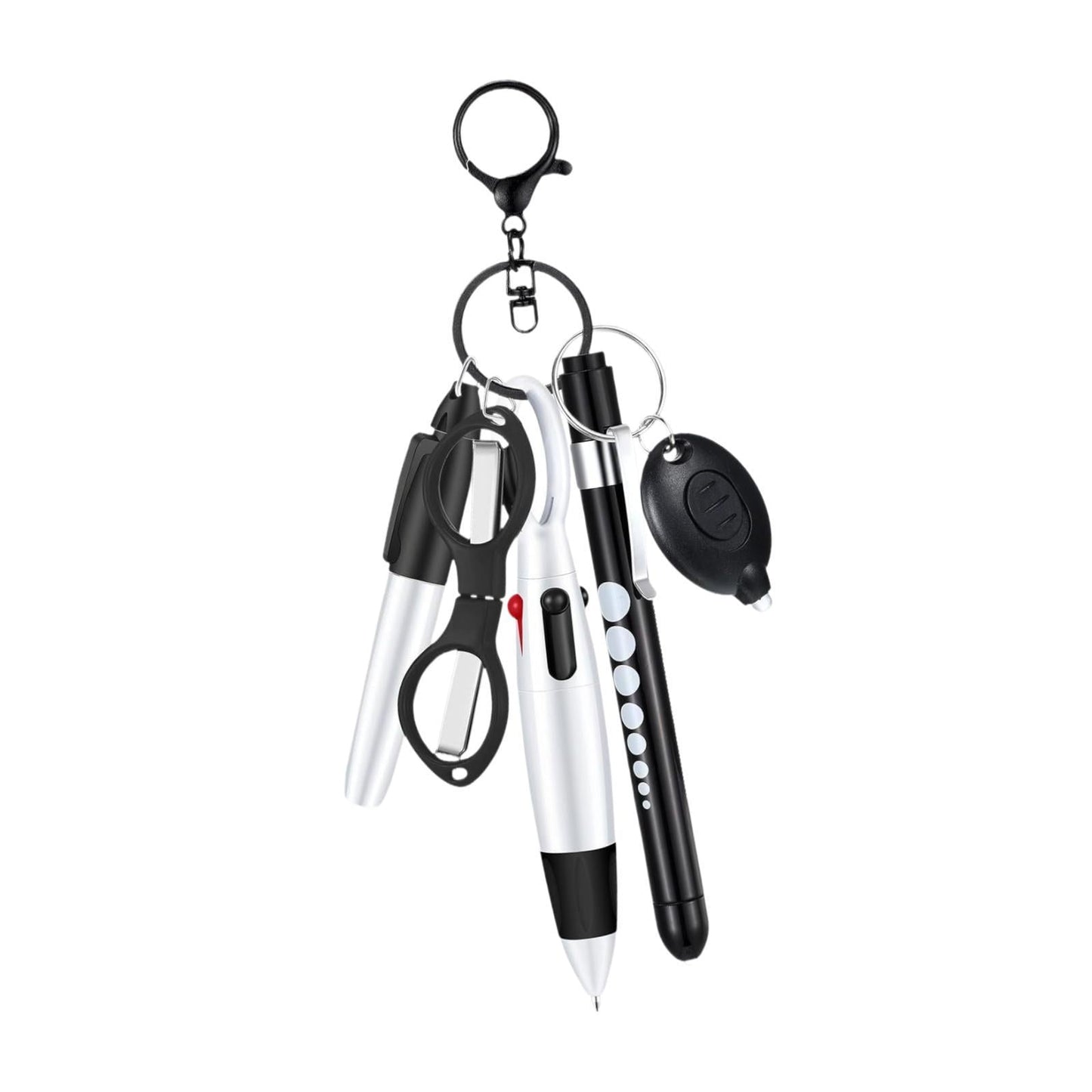 Almencla 6 Pieces Nurse Pen Set Party Favor Office Supplies Gift Retractable Ball Pen black