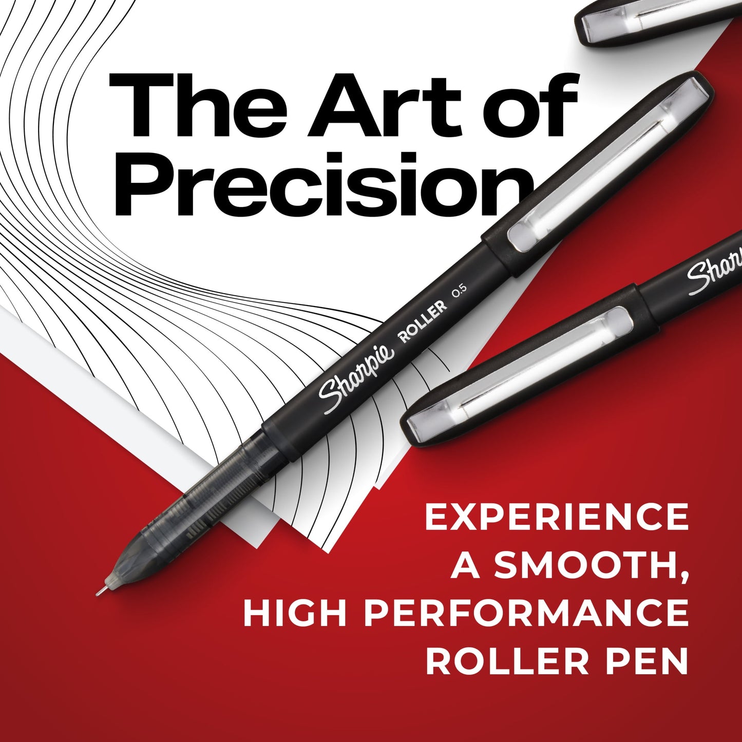 Sharpie Rollerball Pens, Carded Packaging, .5mm, 4/Pkg.