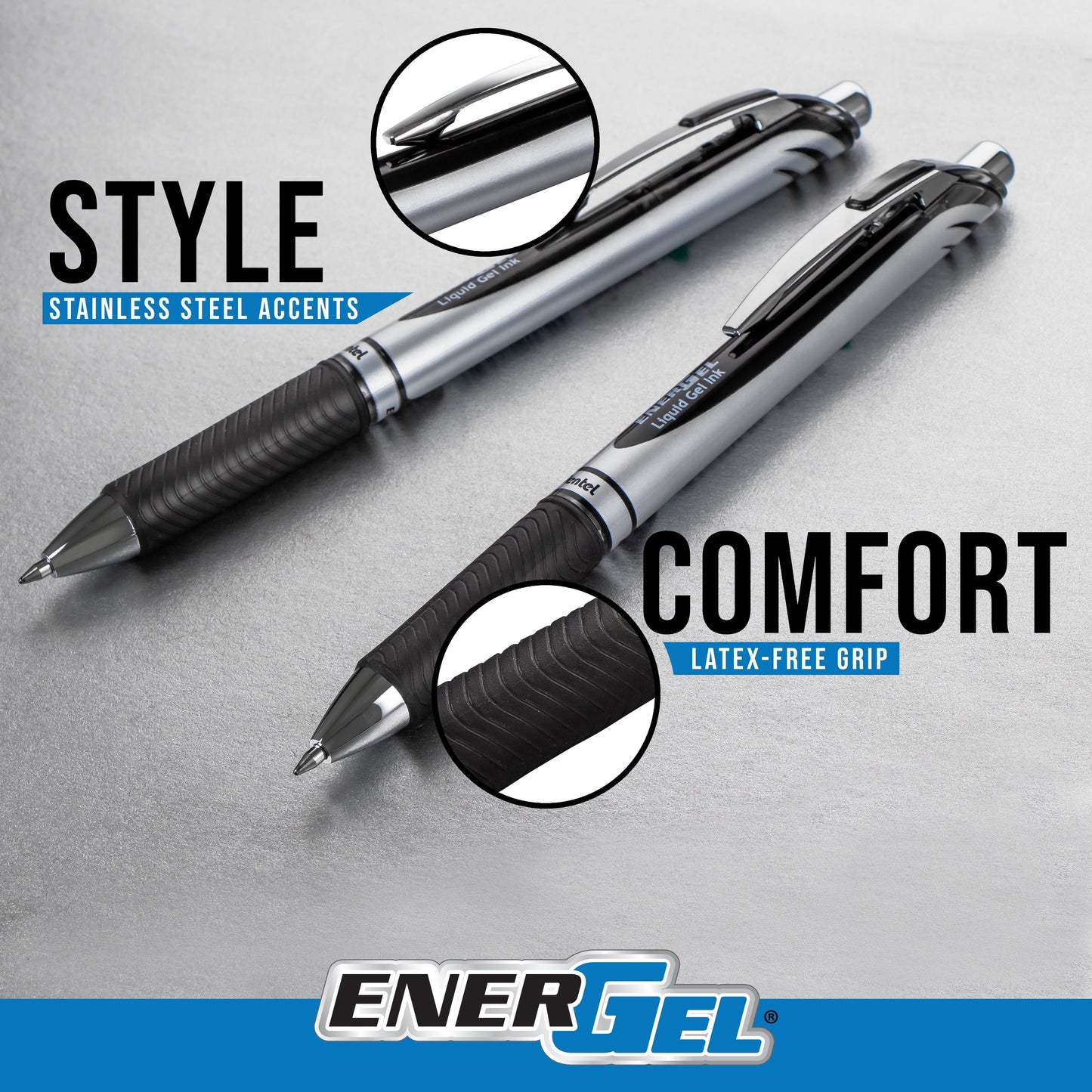 Pentel EnerGel RTX Gel Ink Pens, Medium Point, 0.7mm, Passion Hue Assorted Ink, Pack of 5 Pens