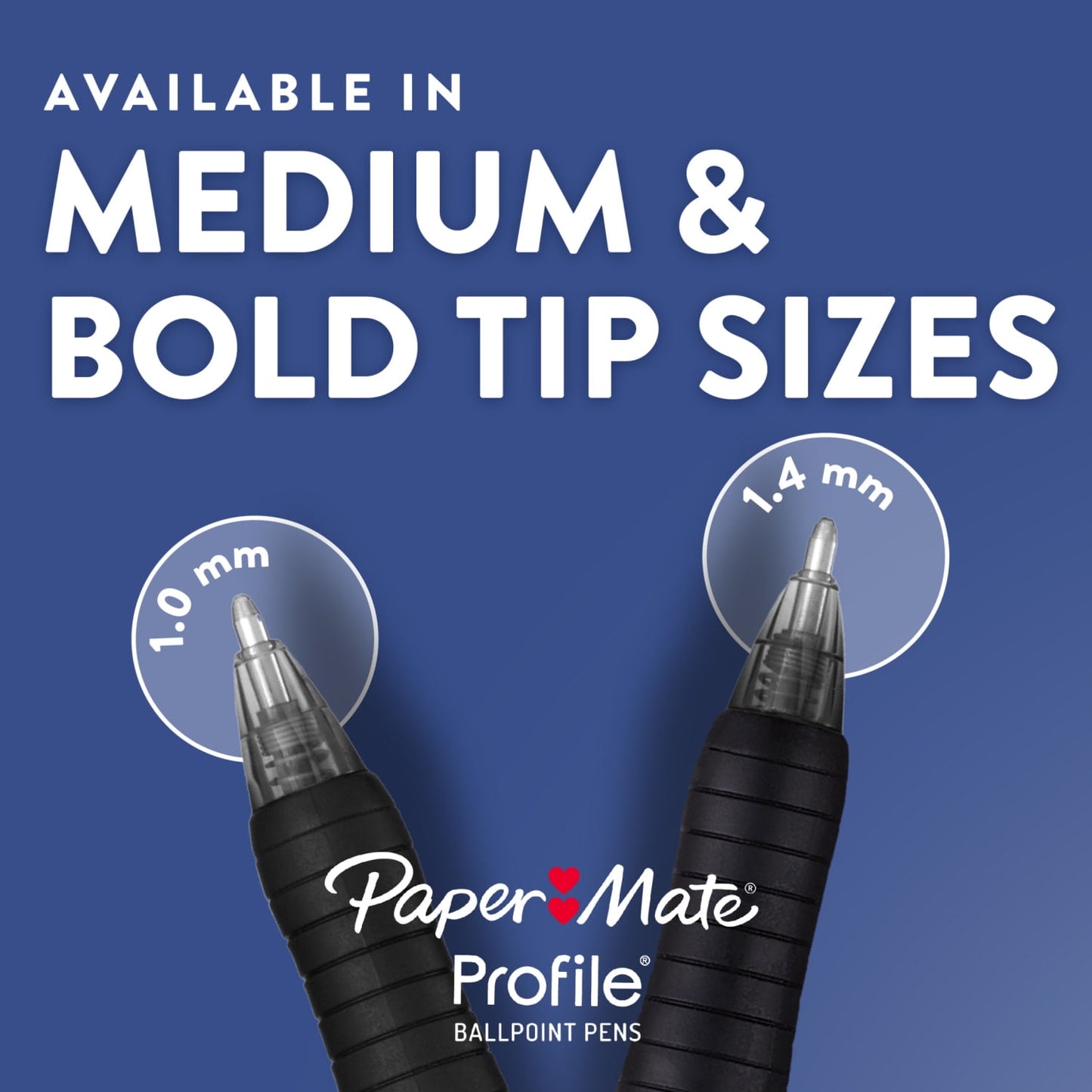 Paper Mate Profile Retractable Ballpoint Pen Bold Point 1.4 mm Blue