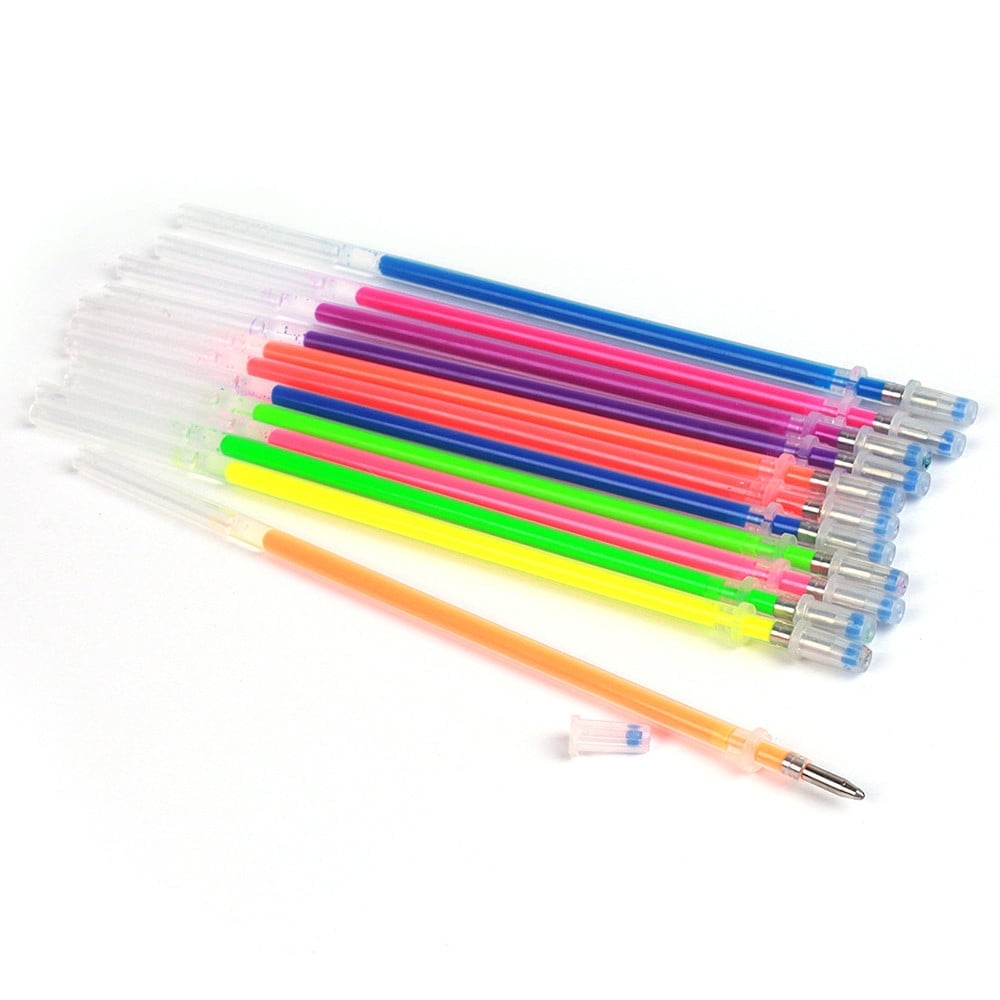 48Pcs Gel Pens Refills Glitter Gel Pens Refills Neon Gel Pen Refills Coloring Pens Refills Flash Refills for Crafting Drawing Adult Coloring Book