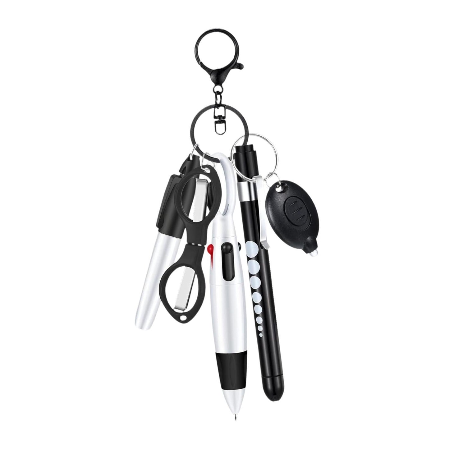 Almencla 6 Pieces Nurse Pen Set Party Favor Office Supplies Gift Retractable Ball Pen black