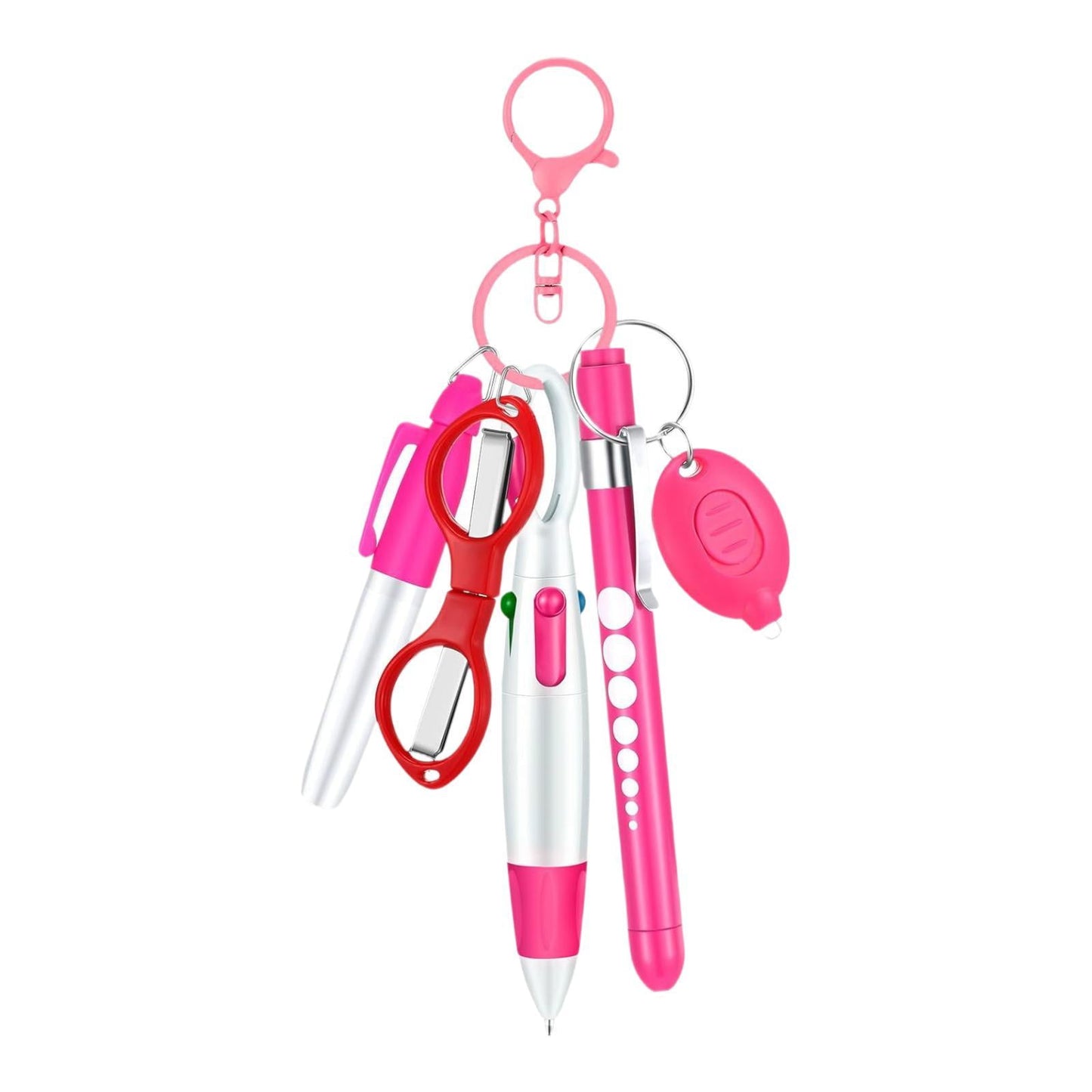 Almencla 6 Pieces Nurse Pen Set Party Favor Office Supplies Gift Retractable Ball Pen black