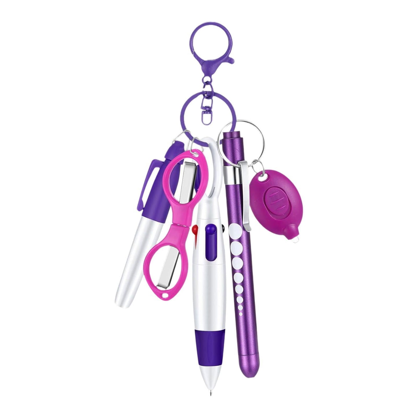 Almencla 6 Pieces Nurse Pen Set Party Favor Office Supplies Gift Retractable Ball Pen black