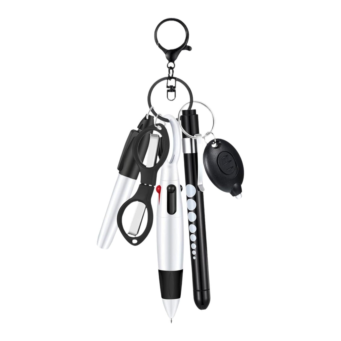 Almencla 6 Pieces Nurse Pen Set Party Favor Office Supplies Gift Retractable Ball Pen black
