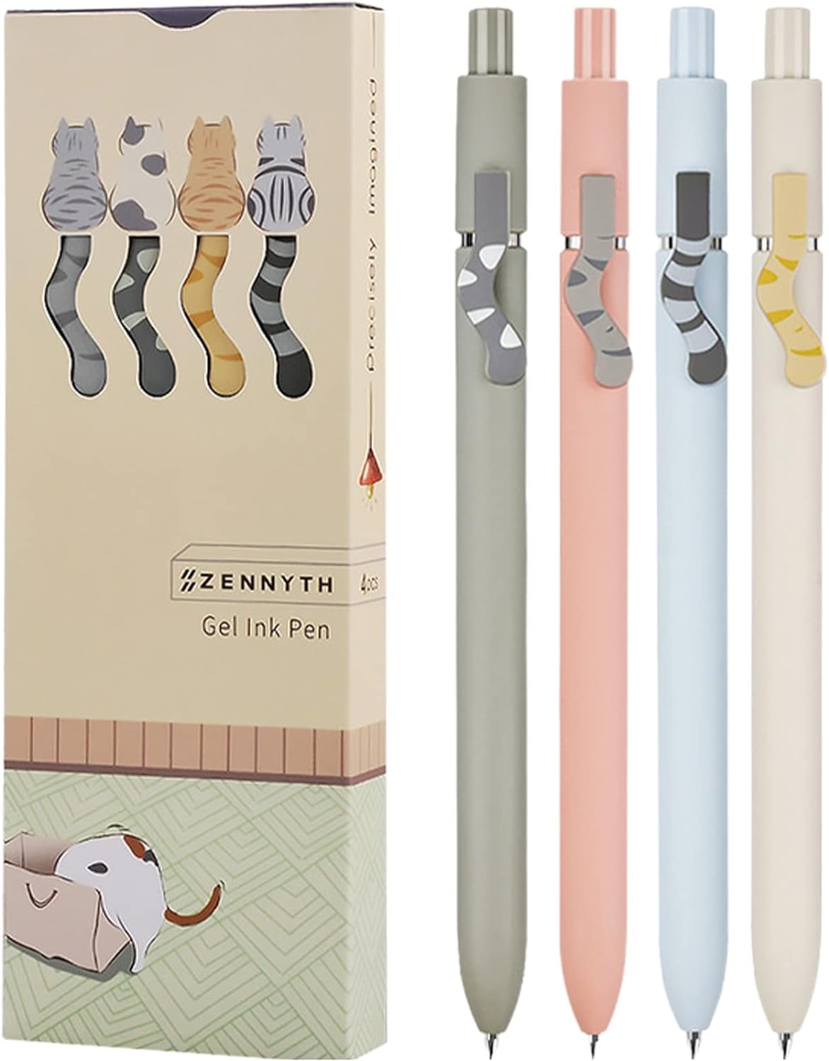 Gel Pens, 6 Pcs Black Ink Pens for Women, 0.5mm Fine Point Smooth Writing Pens, High-End Series Retractable Pens for Journaling Note Taking (6 Pcs Gold Vintage)