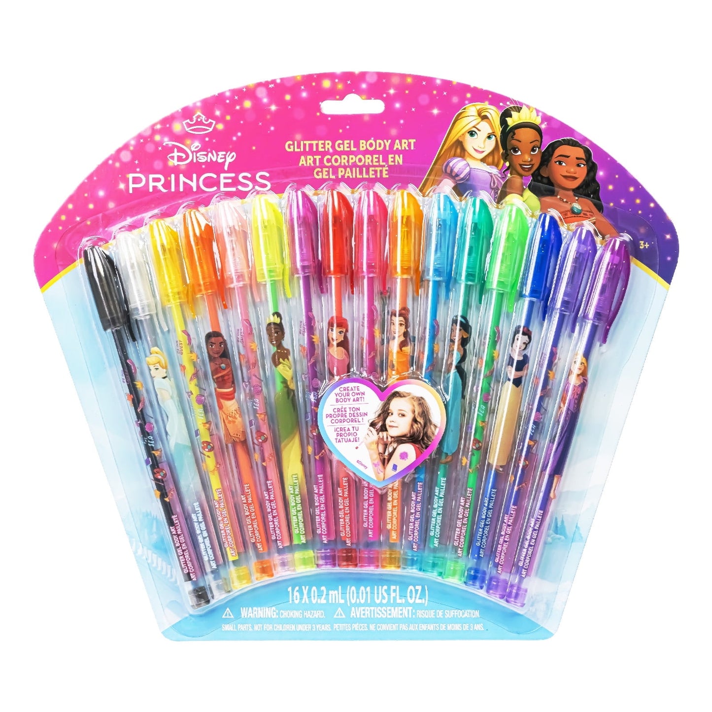 Barbie Glitter Gel Pens Body Markers Colorful & Bright Glitter Pens Gifts for Girls, 16 pcs