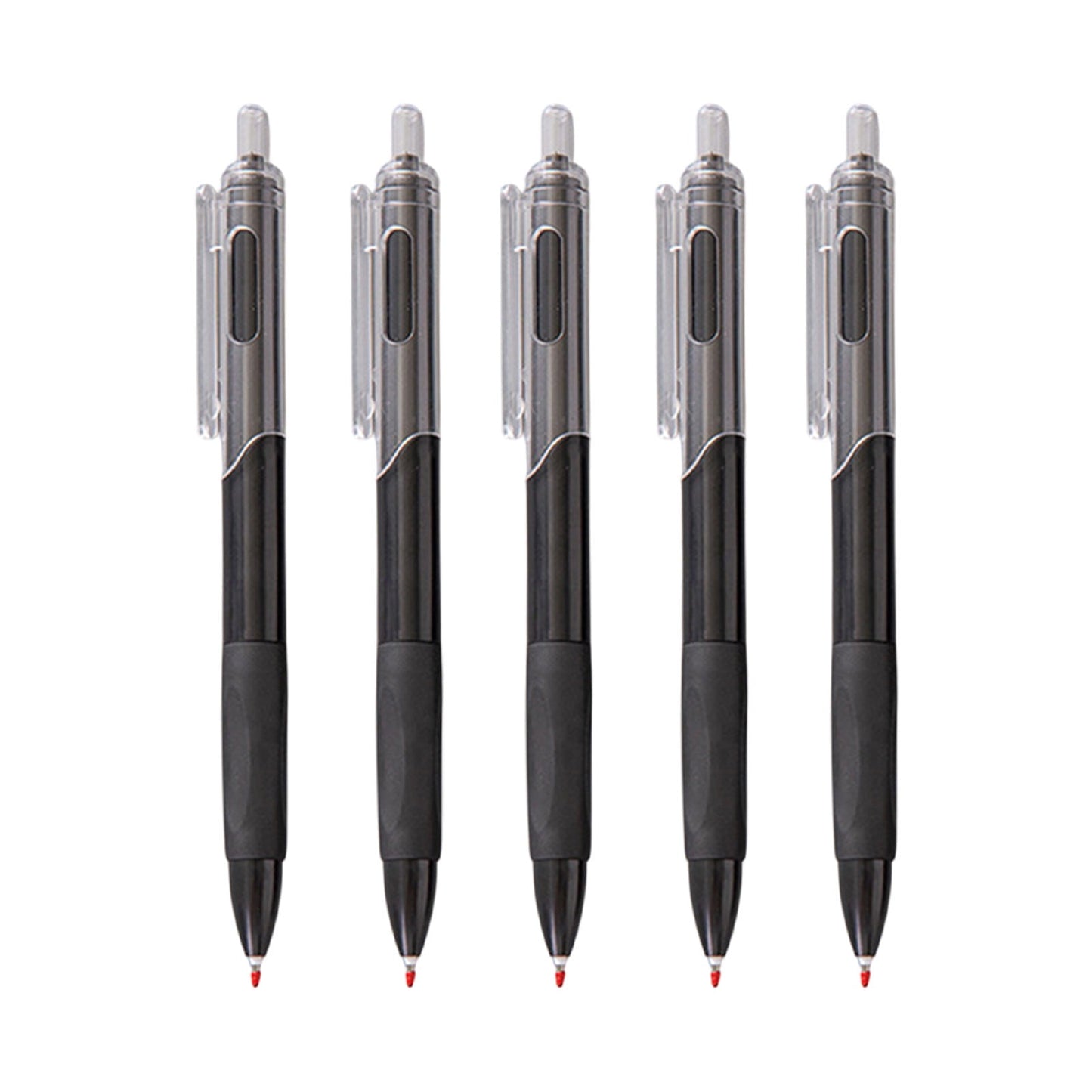 Mauxuk Premium Gel Pens 5-Pack - 0.5mm Fine Point Smooth Writing Pens, Non-Slip Grip, Long-Lasting Black Ink, Ideal Gift for Professionals (0.13 lb)