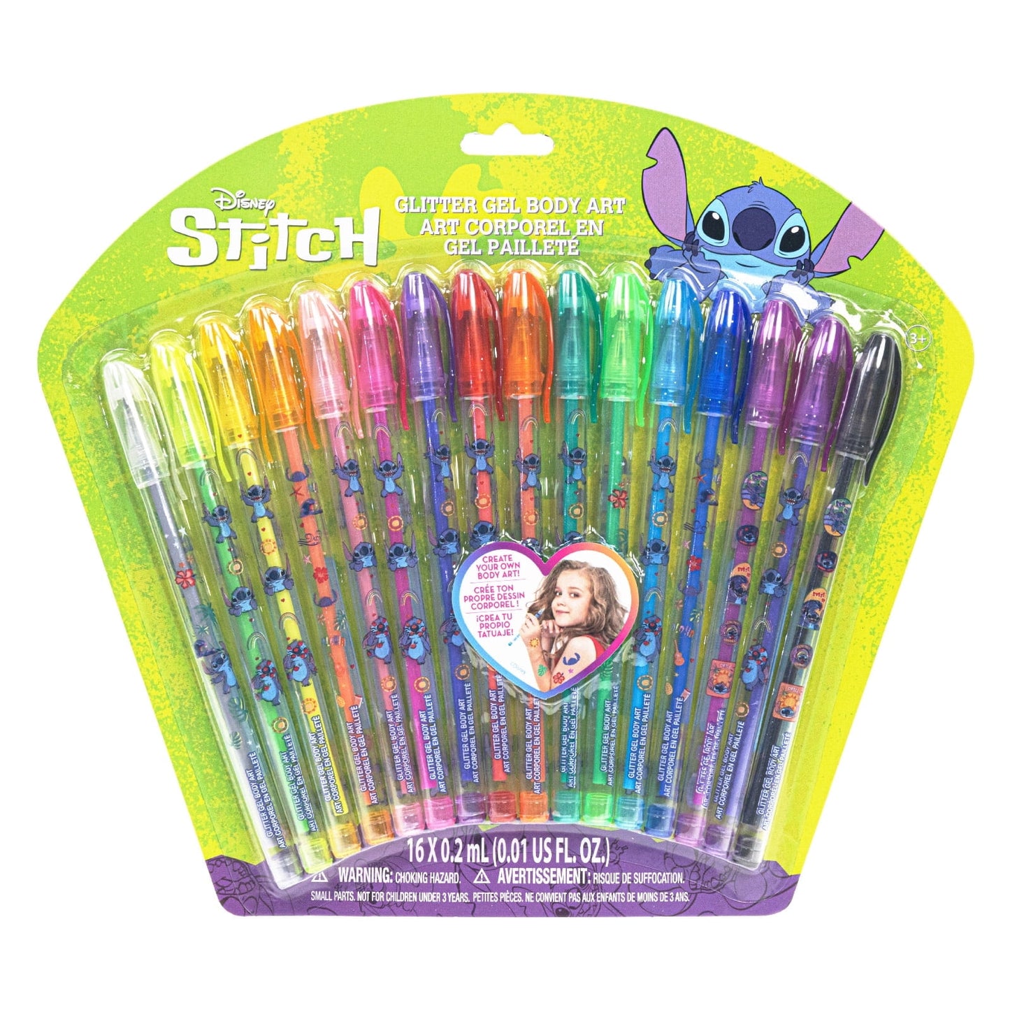 Barbie Glitter Gel Pens Body Markers Colorful & Bright Glitter Pens Gifts for Girls, 16 pcs