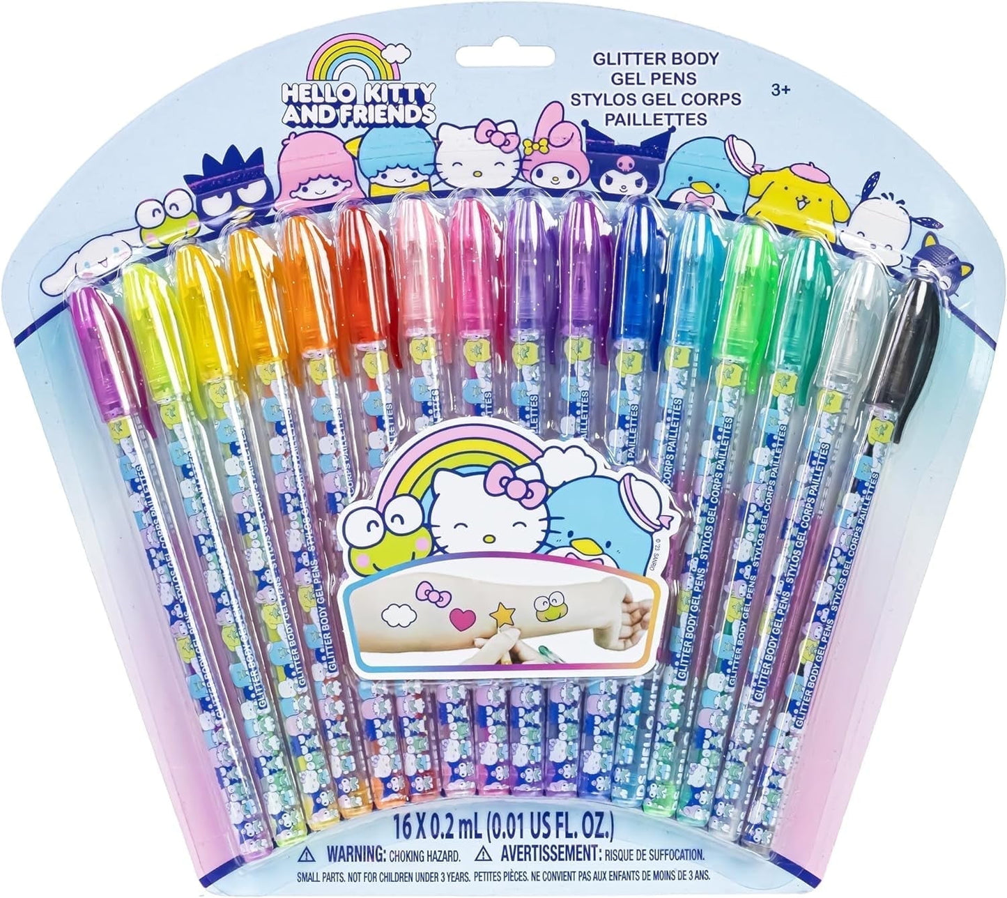 Barbie Glitter Gel Pens Body Markers Colorful & Bright Glitter Pens Gifts for Girls, 16 pcs