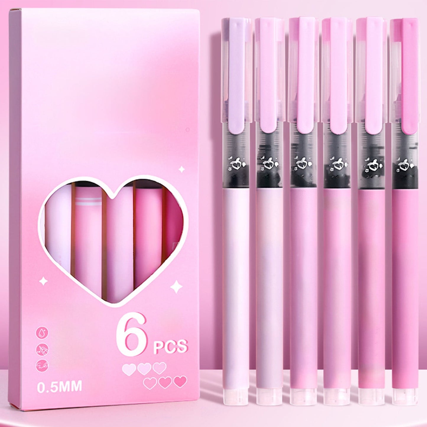 WKSCLPAI Gel Ink Pen with Direct Liquid Filling 6 Pcs High Capacity Ink Pen 0.5mm Anti-fall Bullet-Shaped Nib Smooth Writing for Journaling Office Exam Student Pen Business Signature Green