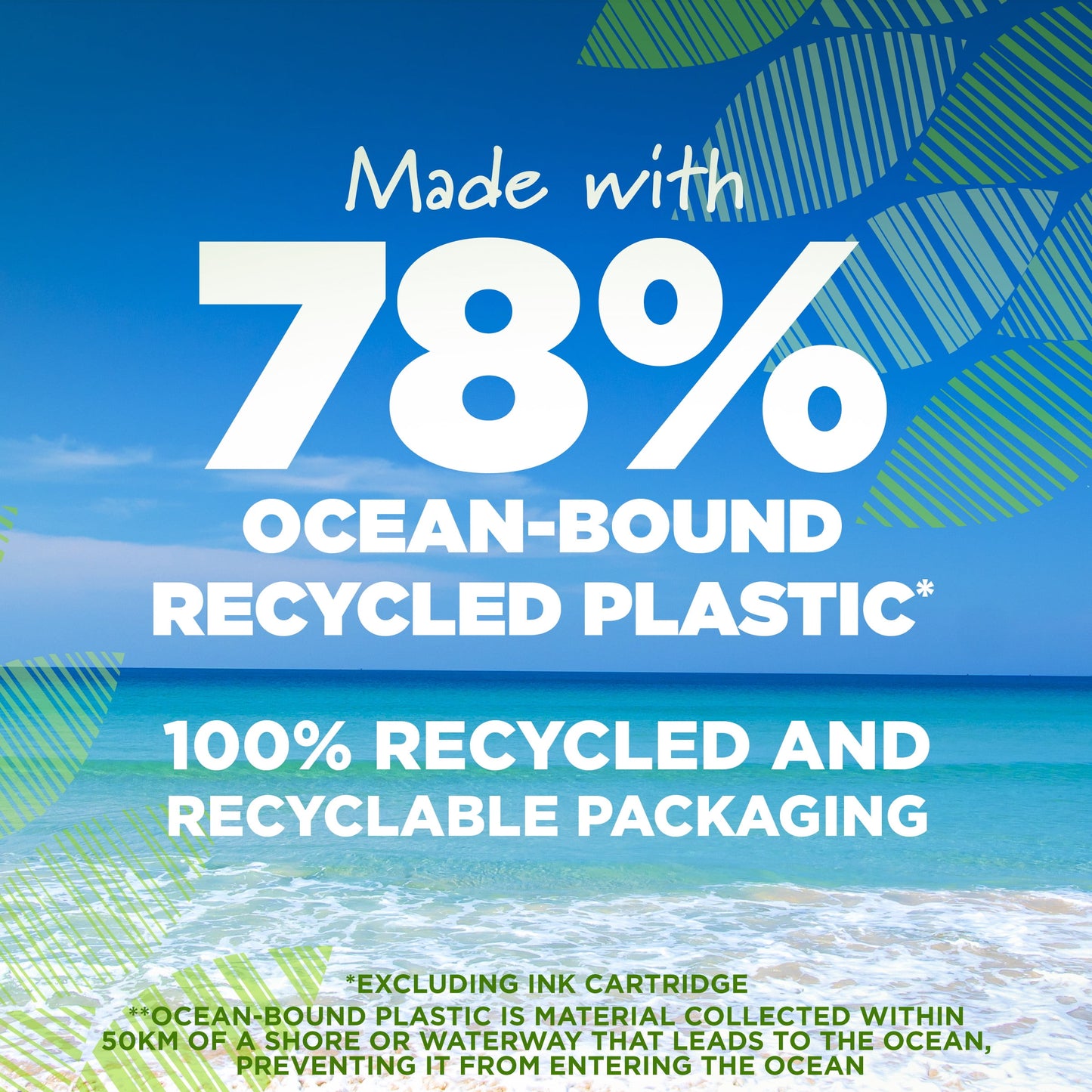 BIC Ecolutions Ocean-Bound Ball Pens, 78% Ocean-Bound Recycled Plastic, Black, 4-Count