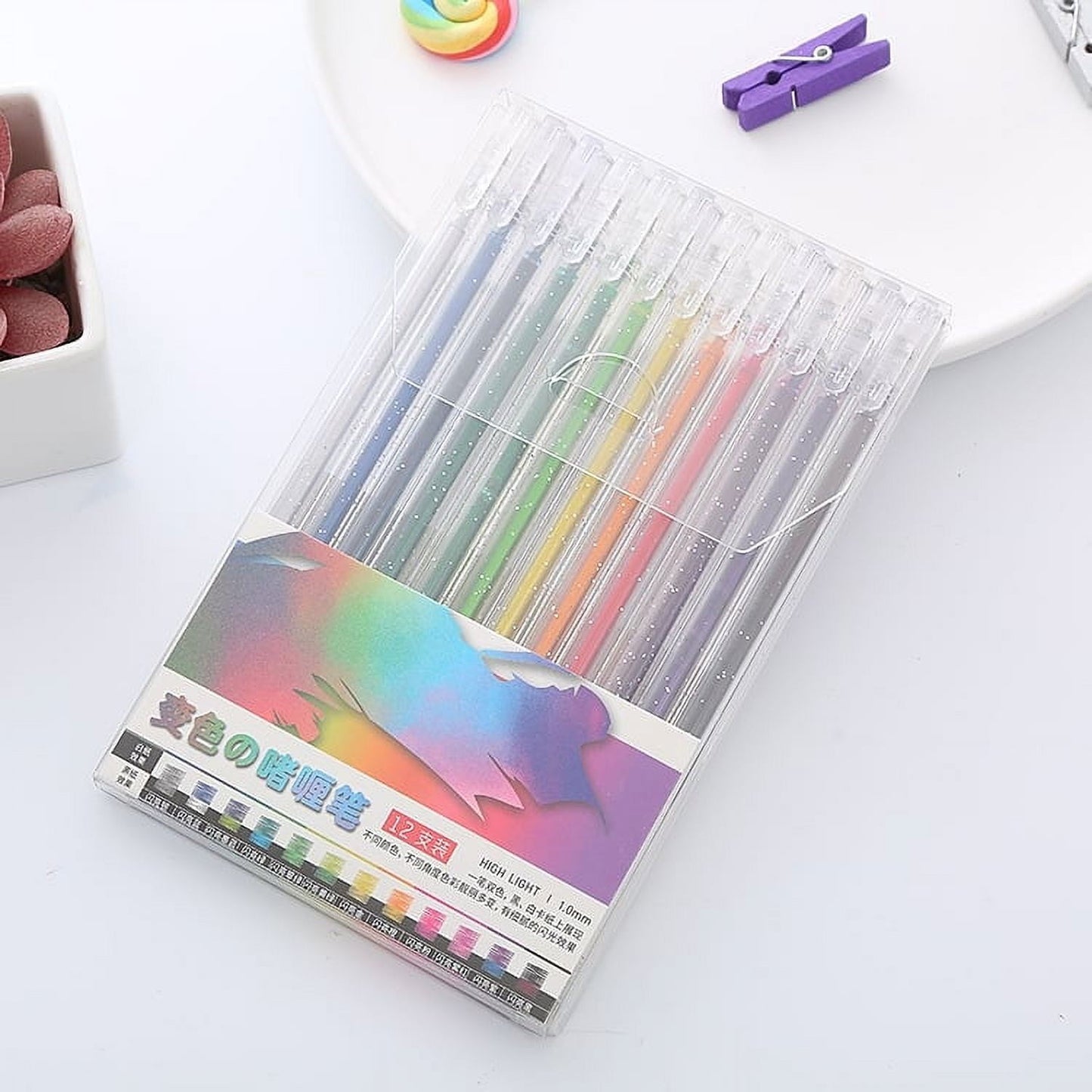 College Supplies under $1 Season Gift Colorful Glitter Gel Pen, Colorful Pen, Fluorescent Pen, And 's Color Pen 1.3ml