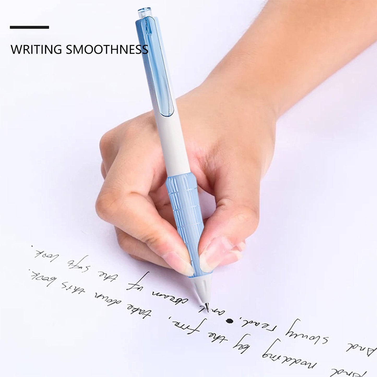 PPLoney 5 Pack 0.5mm Fast Drying Gel Pens - Smooth Writing, Convenient Press Design, Ideal for Exams, Office Work, and More - Clear Ink Level View, Lightweight and Portable