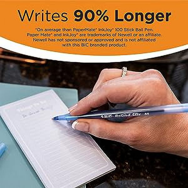 BIC Round Stic Xtra .. Life Ballpoint Pen, Medium .. Point (1.0mm), Blue, 10-Count