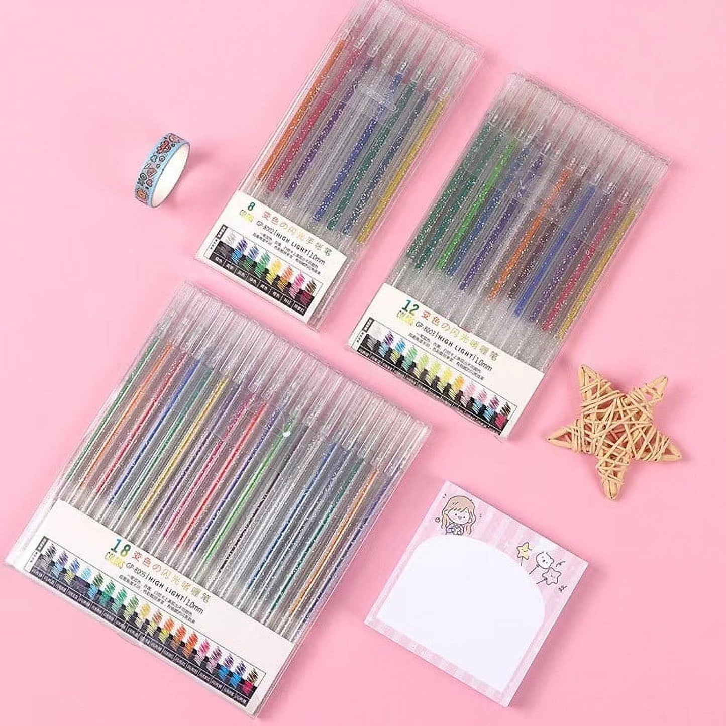 College Supplies under $1 Season Gift Colorful Glitter Gel Pen, Colorful Pen, Fluorescent Pen, And 's Color Pen 1.3ml
