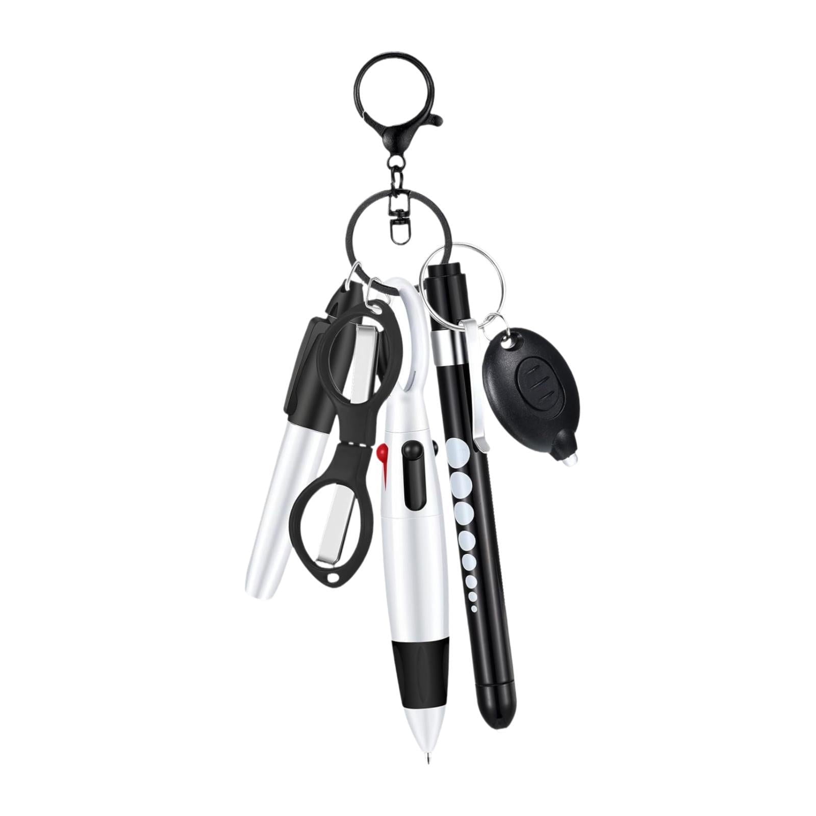 Almencla 6 Pieces Nurse Pen Set Party Favor Office Supplies Gift Retractable Ball Pen black