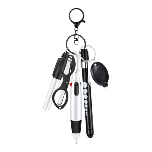 Almencla 6 Pieces Nurse Pen Set Party Favor Office Supplies Gift Retractable Ball Pen black