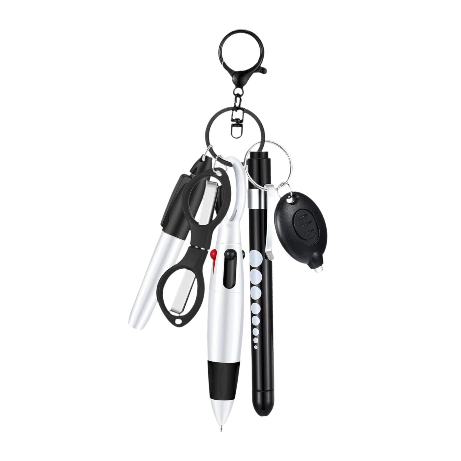 Almencla 6 Pieces Nurse Pen Set Party Favor Office Supplies Gift Retractable Ball Pen black
