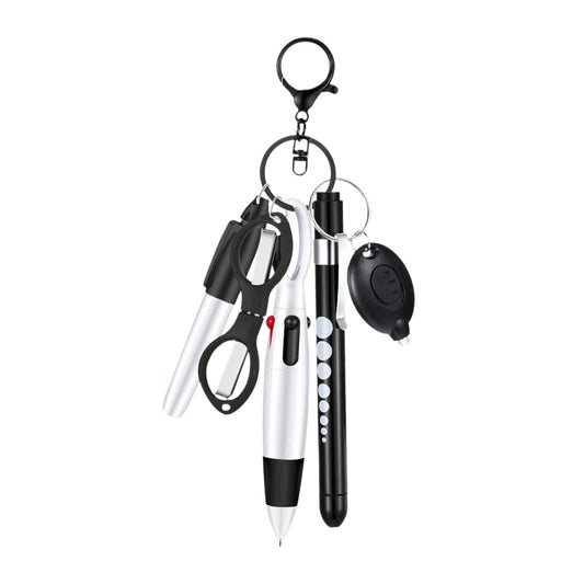 Almencla 6 Pieces Nurse Pen Set Party Favor Office Supplies Gift Retractable Ball Pen black