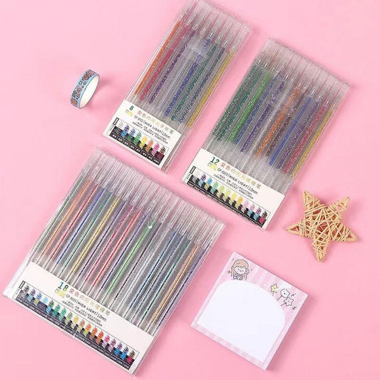 College Supplies under $1 Season Gift Colorful Glitter Gel Pen, Colorful Pen, Fluorescent Pen, And 's Color Pen 1.3ml